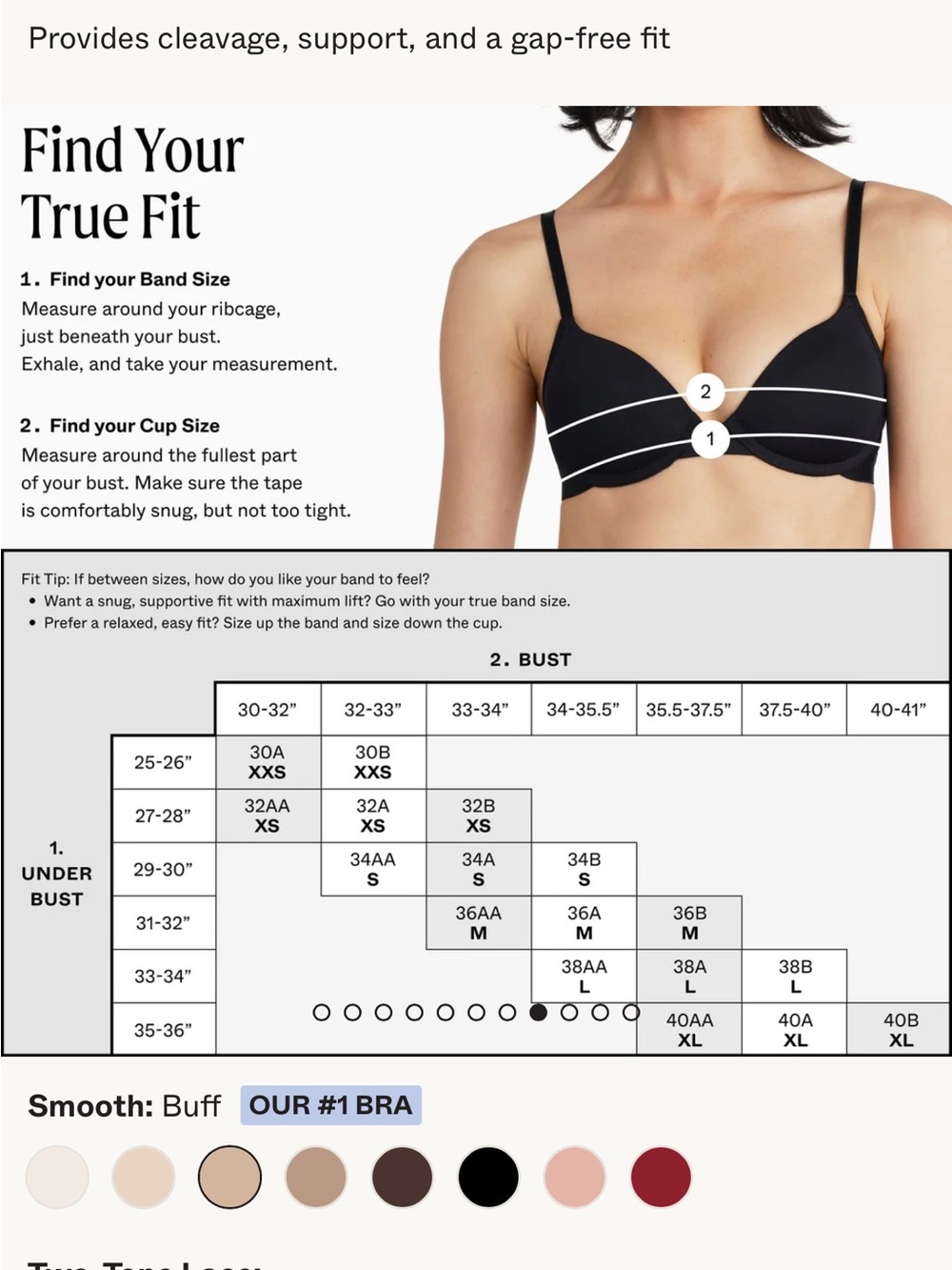 Pepper Lift Up Bra in Buff Size 34A - Picture 5 of 11